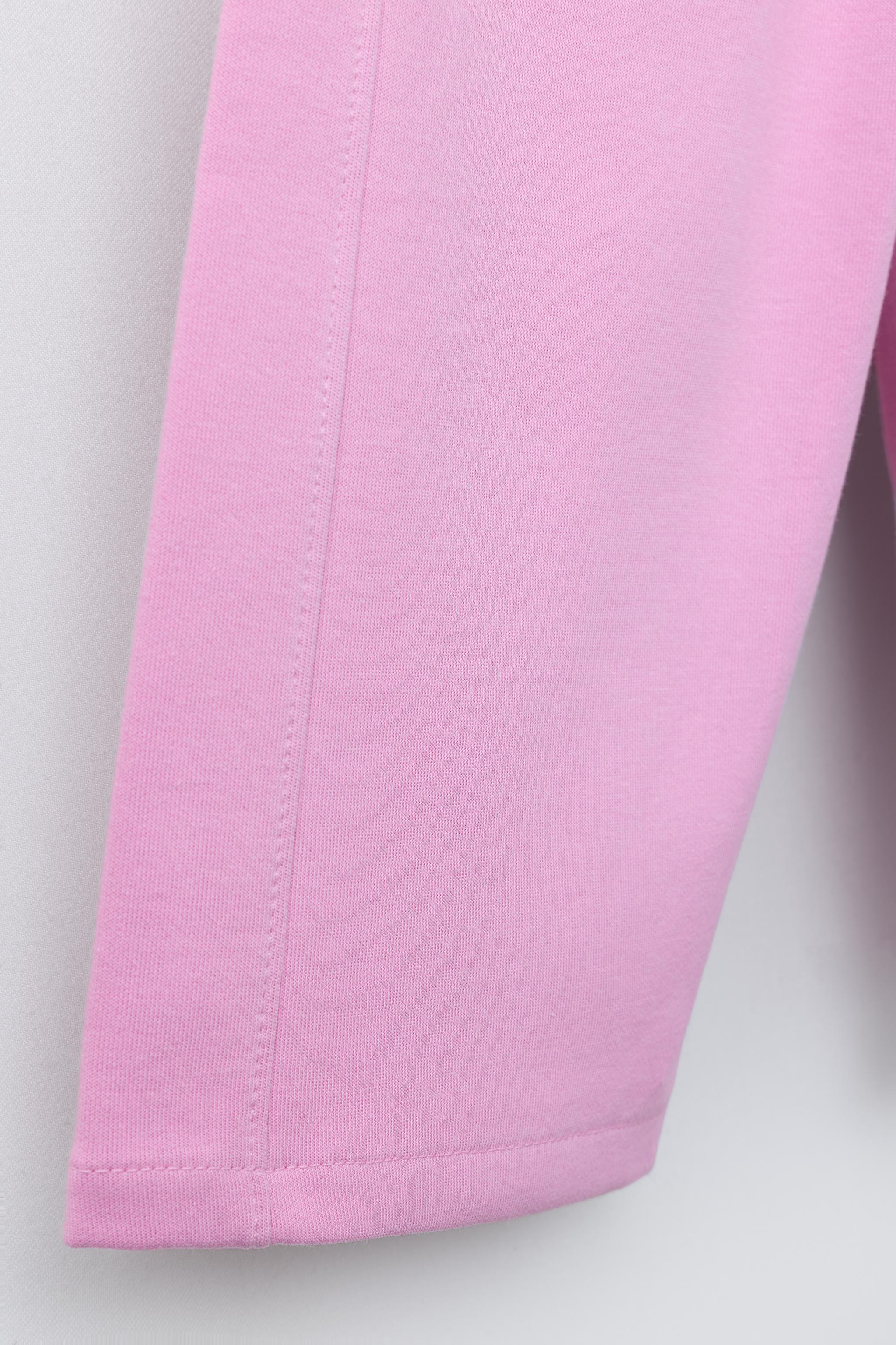 WIDE LEG INTERLOCK RAISED TEXT PANTS